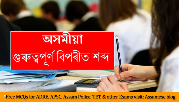 Opposite Words in Assamese